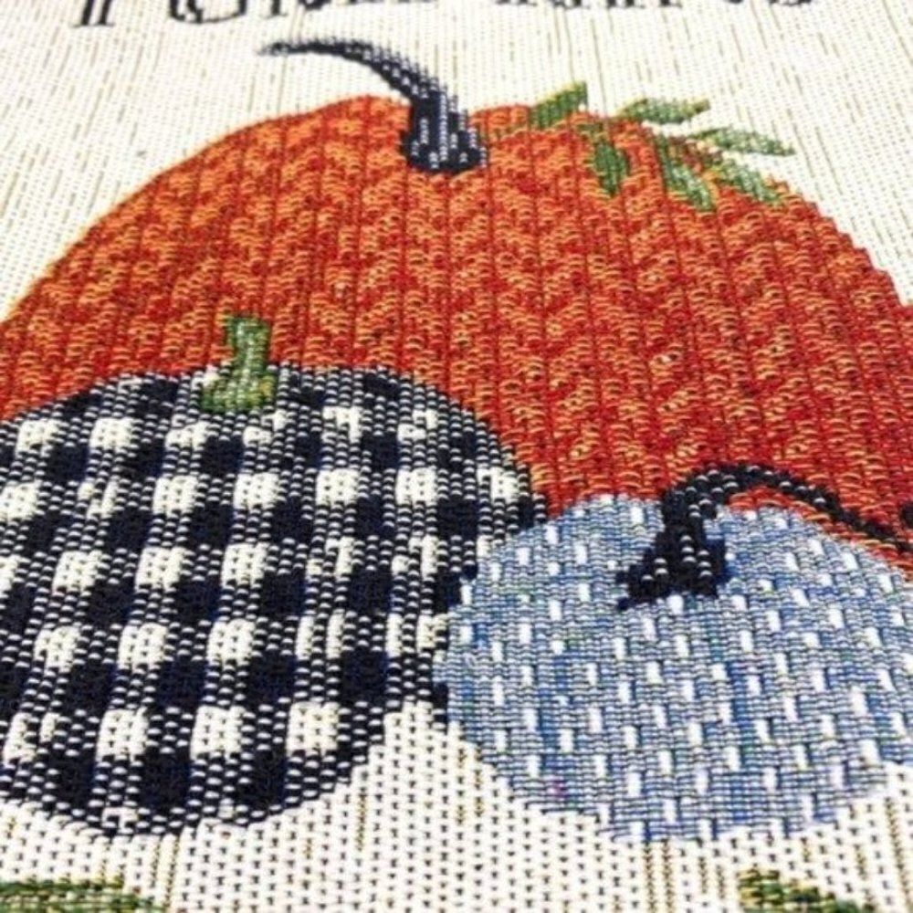 Pumpkin Fall Harvest Tapestry Placemats New - Picture 7 of 11